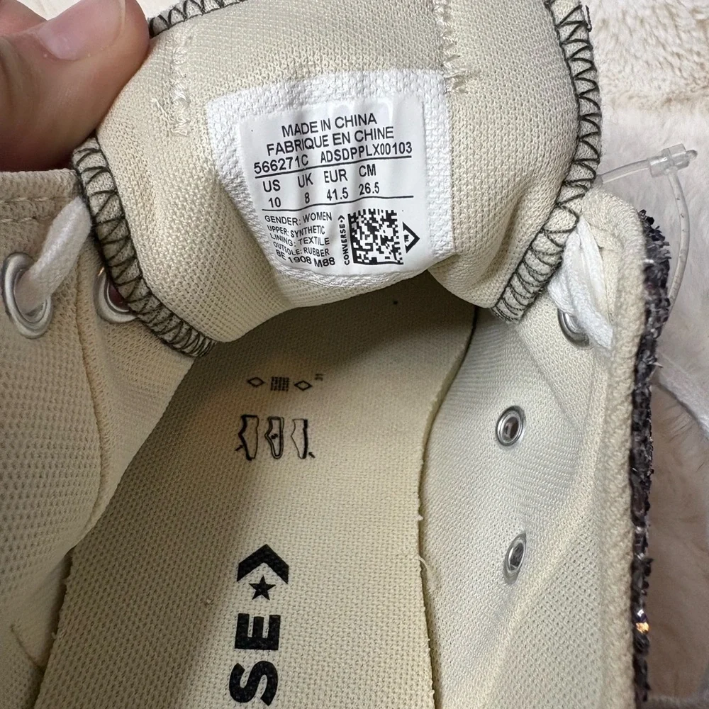 Converse Glitter Chuck Taylors sz 10 NWOT - Picture 5 of 5